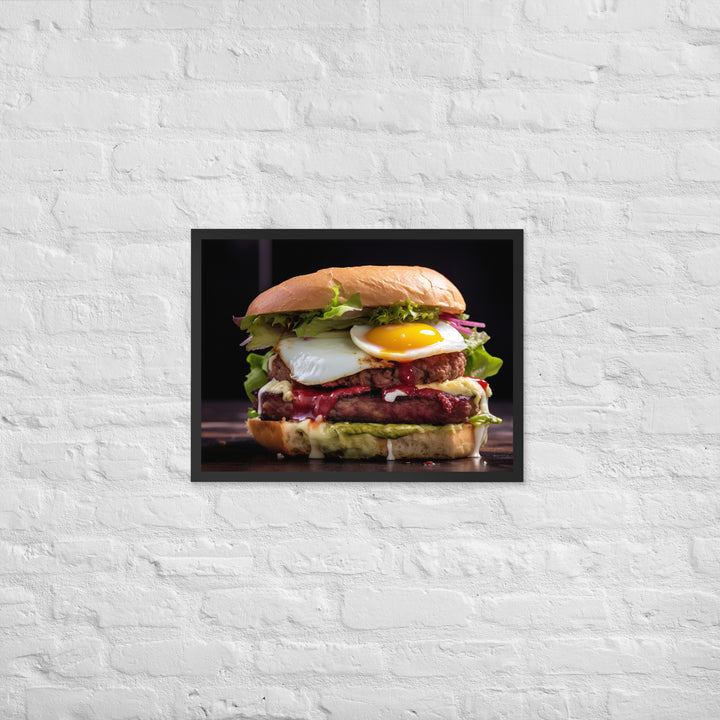 Kiwi Burger Framed poster 🤤 from Yumify.AI