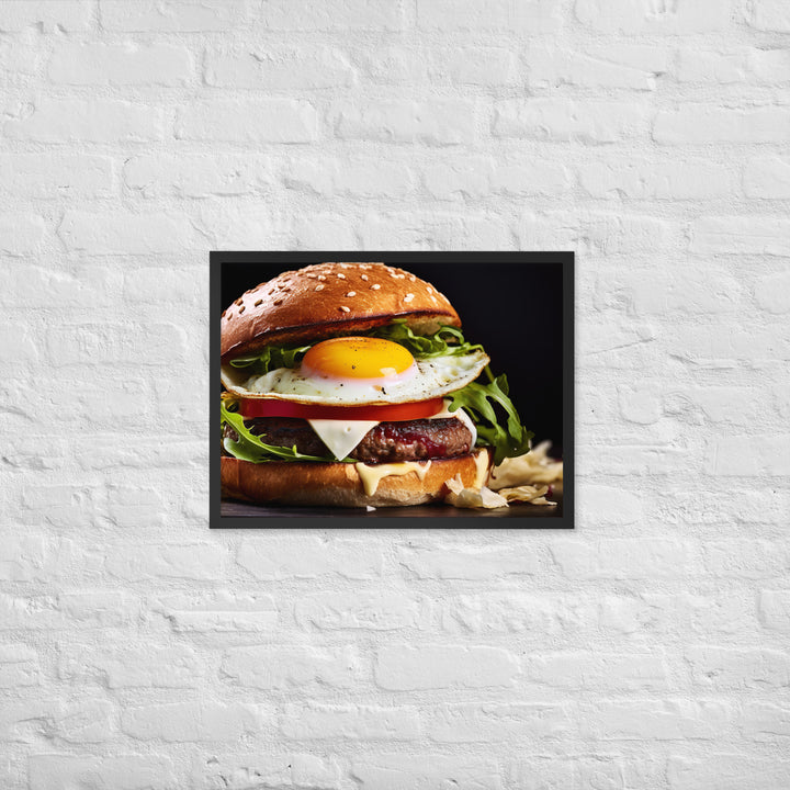 Kiwi Burger Framed poster 🤤 from Yumify.AI