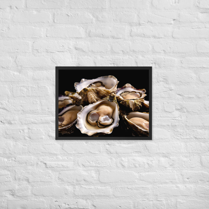 Bluff Oysters Framed poster 🤤 from Yumify.AI