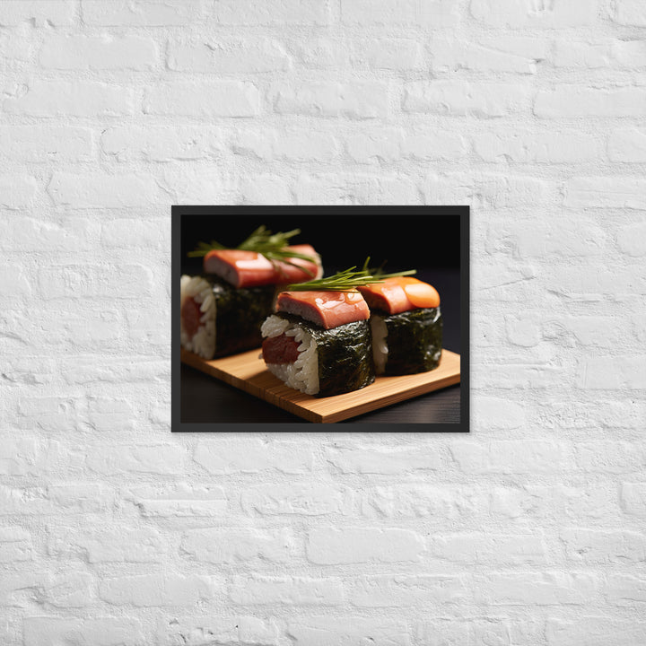 Spam Musubi Framed poster 🤤 from Yumify.AI