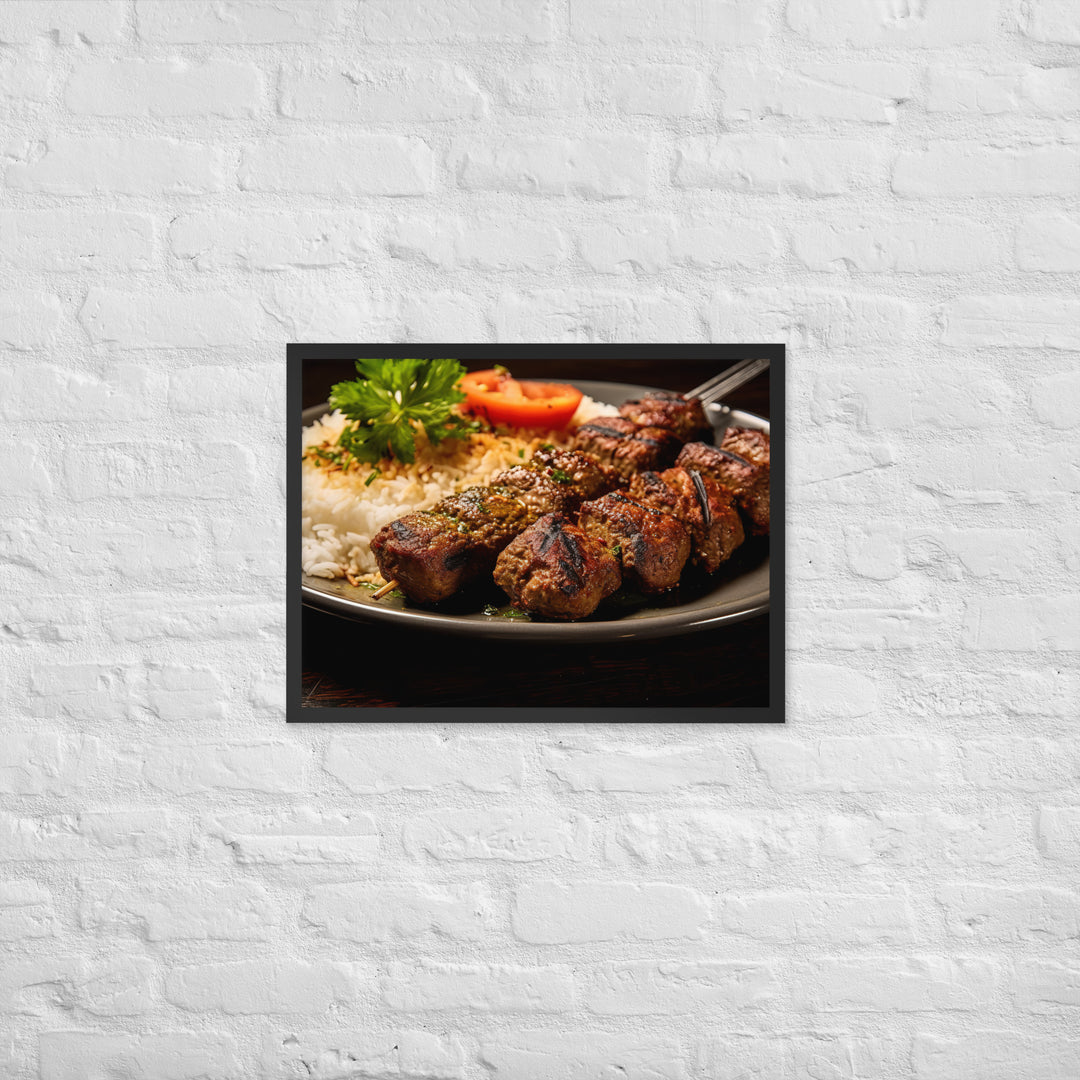 Kabab Koobideh Framed poster 🤤 from Yumify.AI