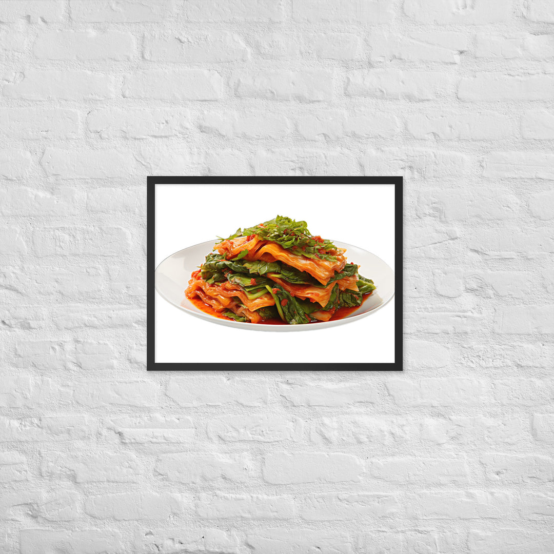 Vegan Kimchi Brilliance Framed poster 🤤 from Yumify.AI