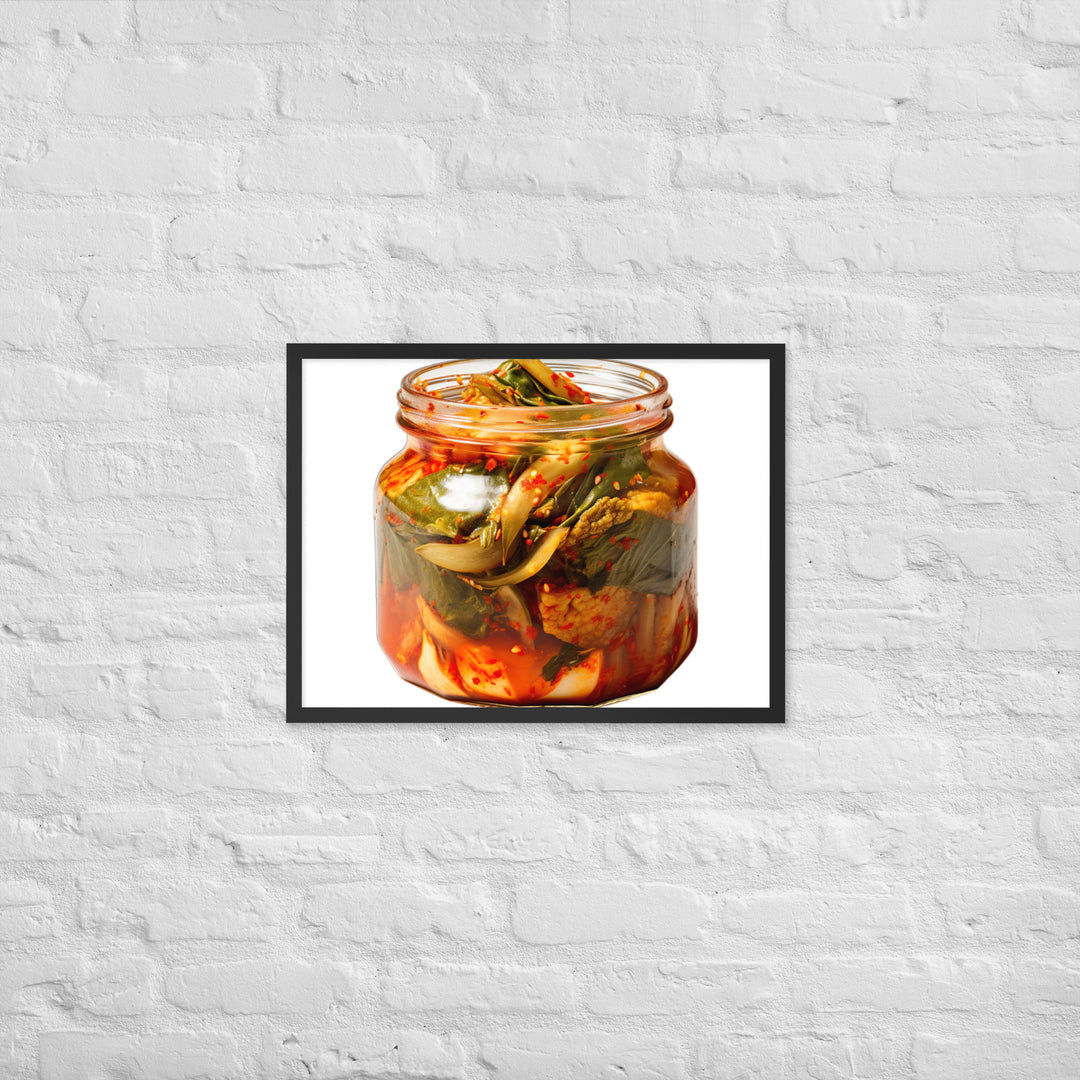 Vegan Kimchi Brilliance Framed poster 🤤 from Yumify.AI