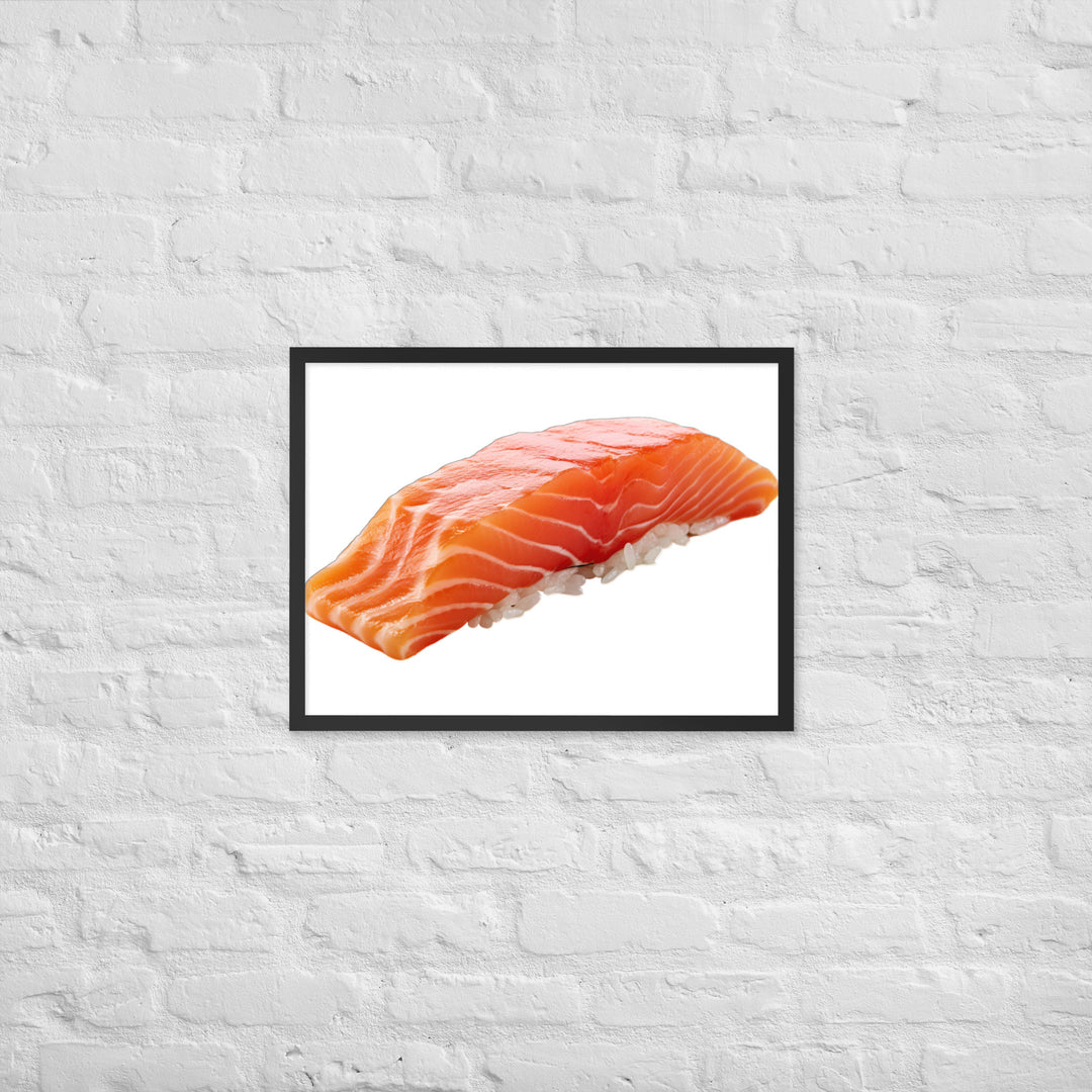 Glistening Salmon Nigiri Framed poster 🤤 from Yumify.AI