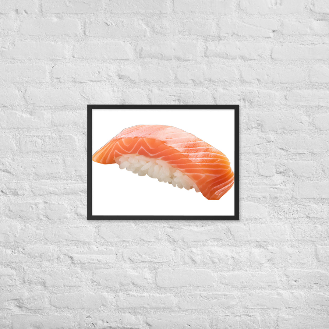 Glistening Salmon Nigiri Framed poster 🤤 from Yumify.AI