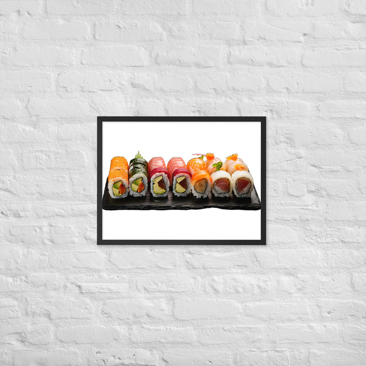 Exquisite Maki Sushi Assortment Framed poster 🤤 from Yumify.AI