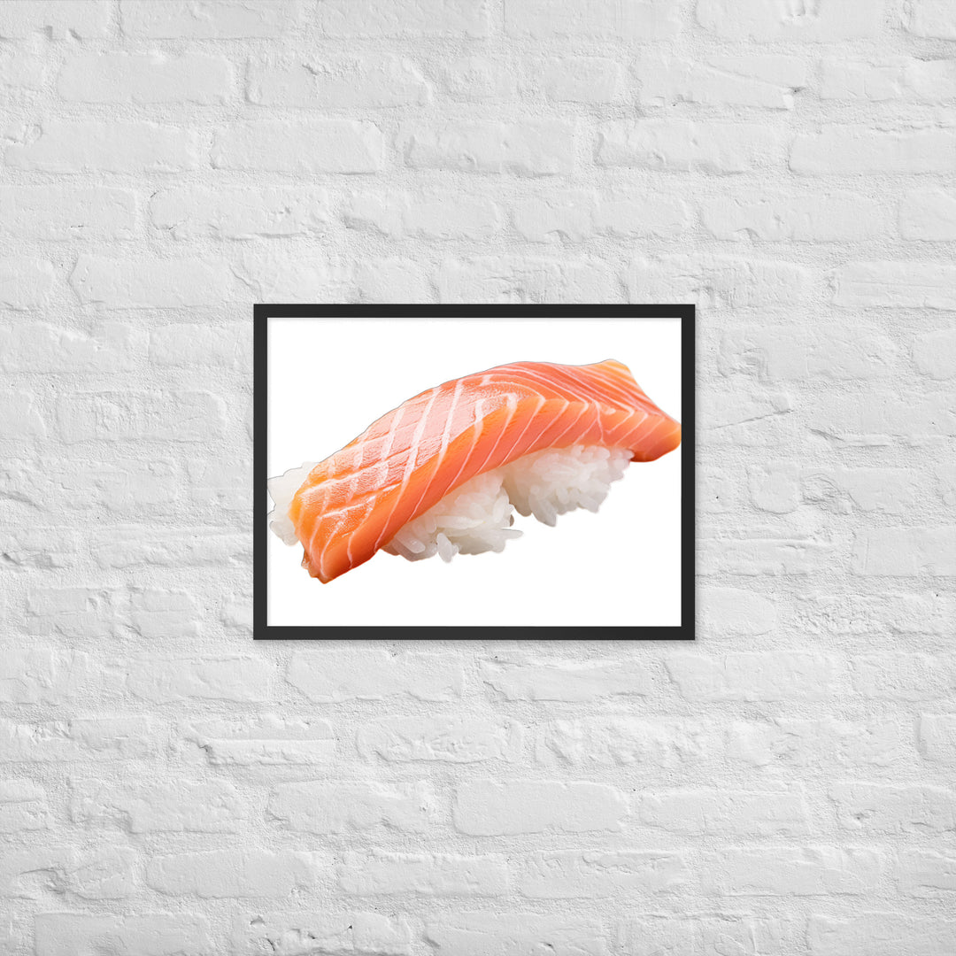 Glistening Salmon Nigiri Framed poster 🤤 from Yumify.AI