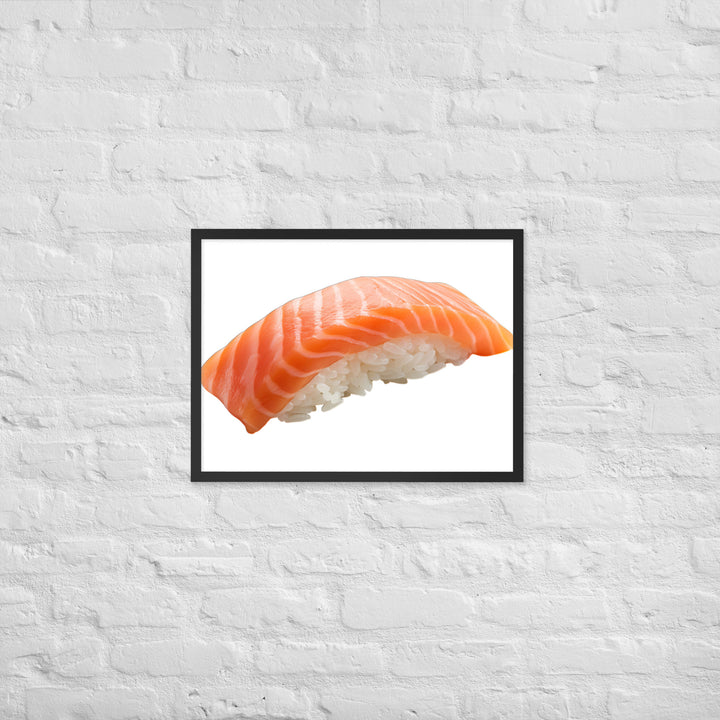 Glistening Salmon Nigiri Framed poster 🤤 from Yumify.AI