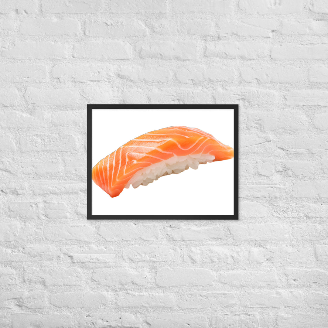 Glistening Salmon Nigiri Framed poster 🤤 from Yumify.AI