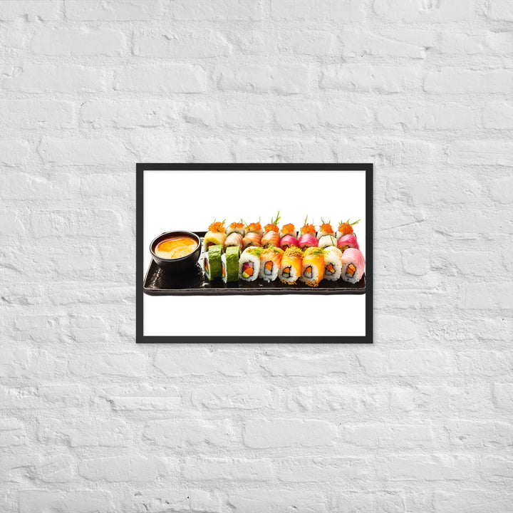 Exquisite Maki Sushi Assortment Framed poster 🤤 from Yumify.AI