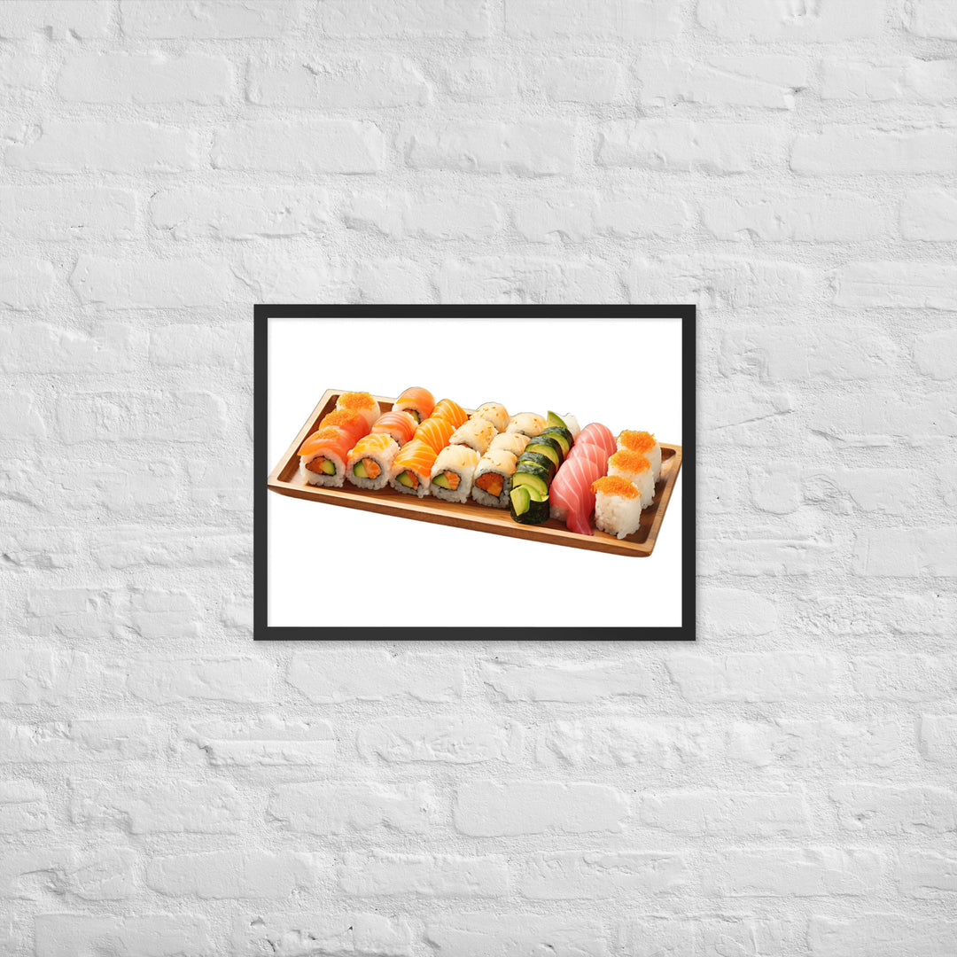 Exquisite Maki Sushi Assortment Framed poster 🤤 from Yumify.AI