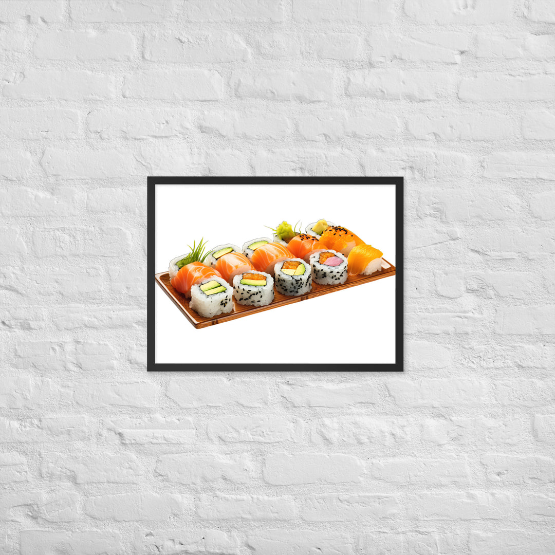 Exquisite Maki Sushi Assortment Framed poster 🤤 from Yumify.AI