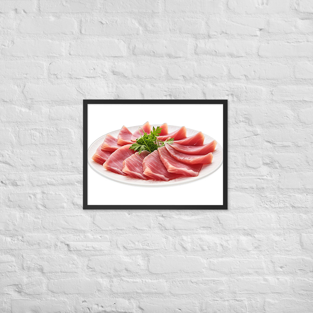 Delicate Tuna Sashimi Platter Framed poster 🤤 from Yumify.AI