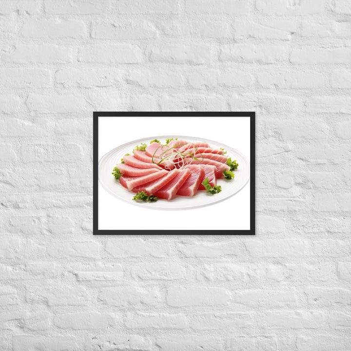 Delicate Tuna Sashimi Platter Framed poster 🤤 from Yumify.AI