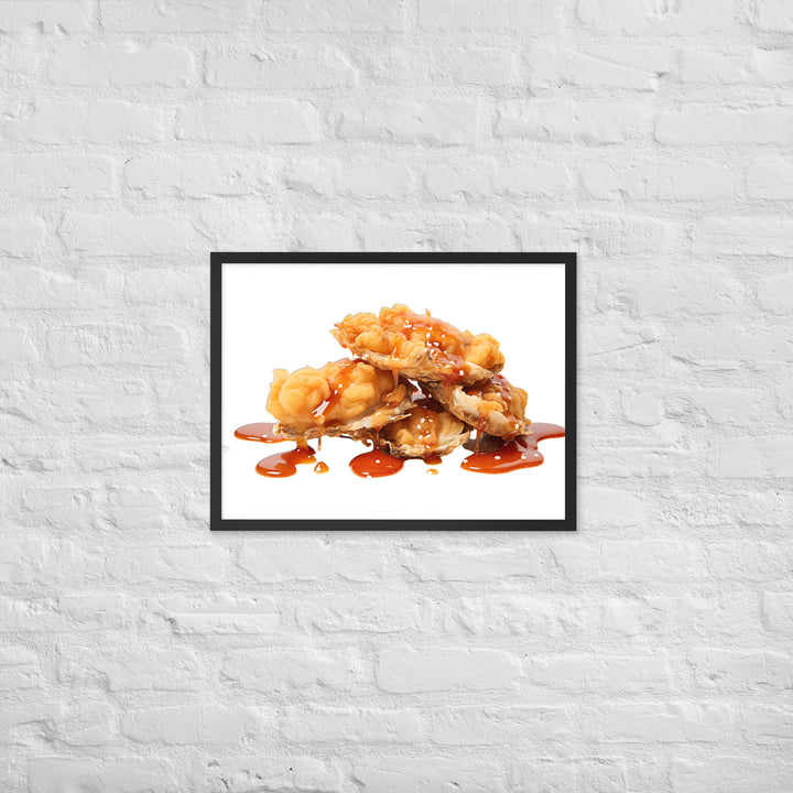 Tempura Fried Oysters Framed poster 🤤 from Yumify.AI