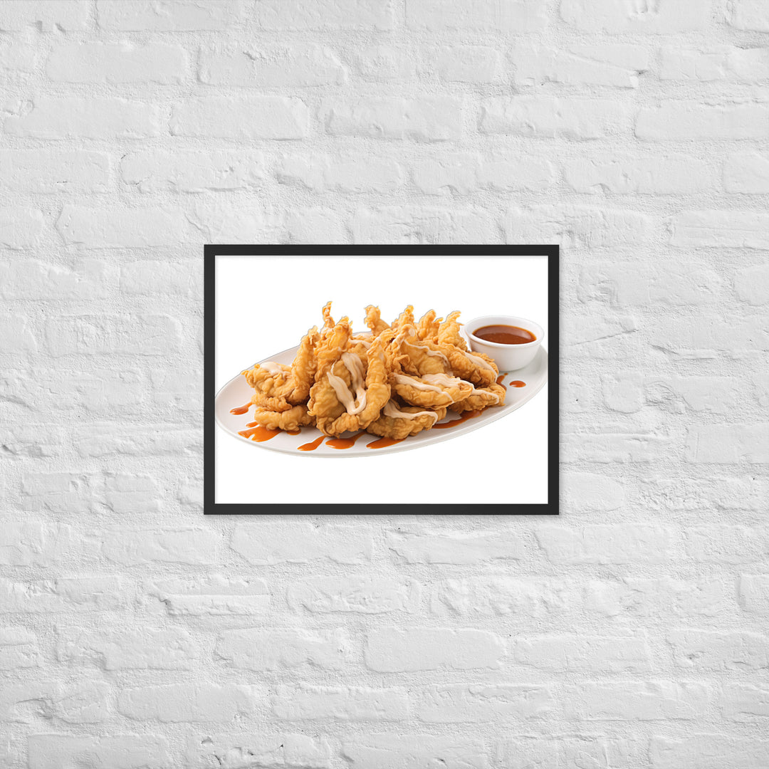 Tempura Fried Oysters Framed poster 🤤 from Yumify.AI