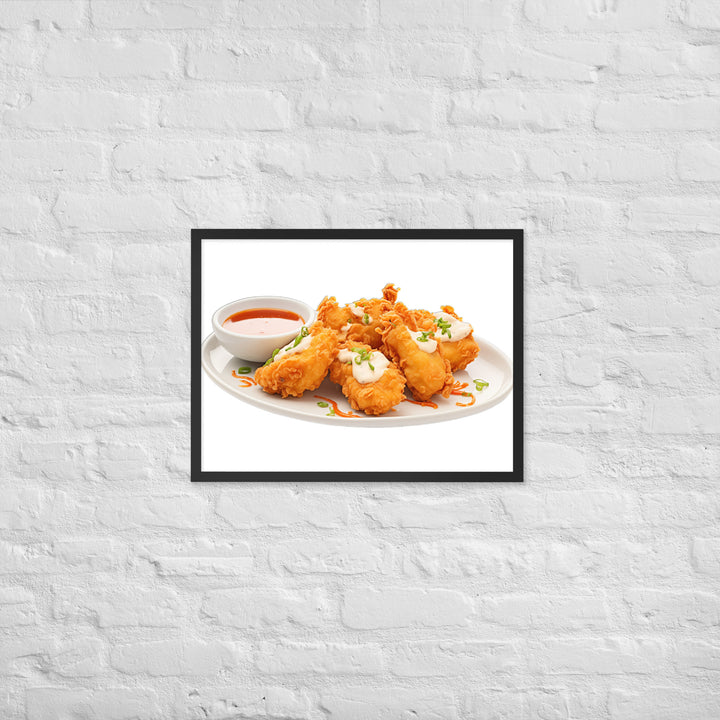 Tempura Fried Oysters Framed poster 🤤 from Yumify.AI