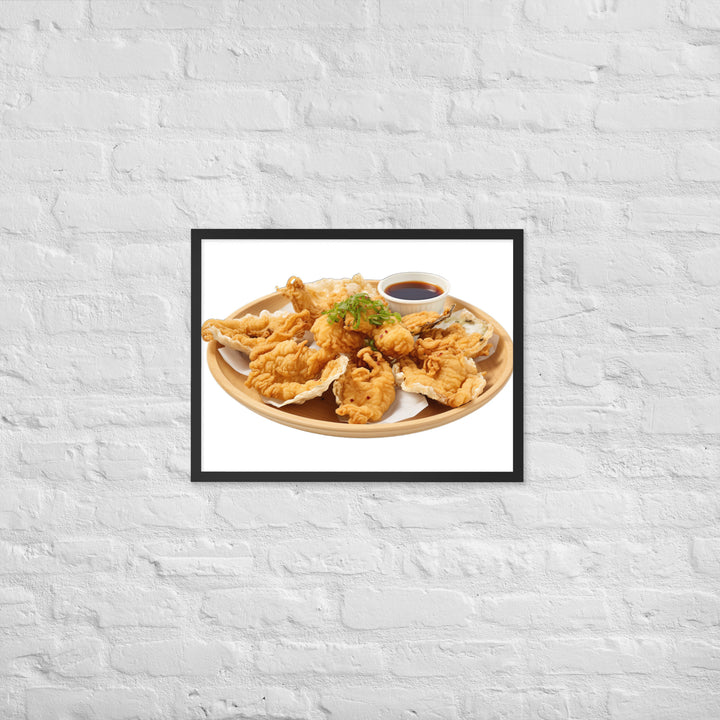 Tempura Fried Oysters Framed poster 🤤 from Yumify.AI