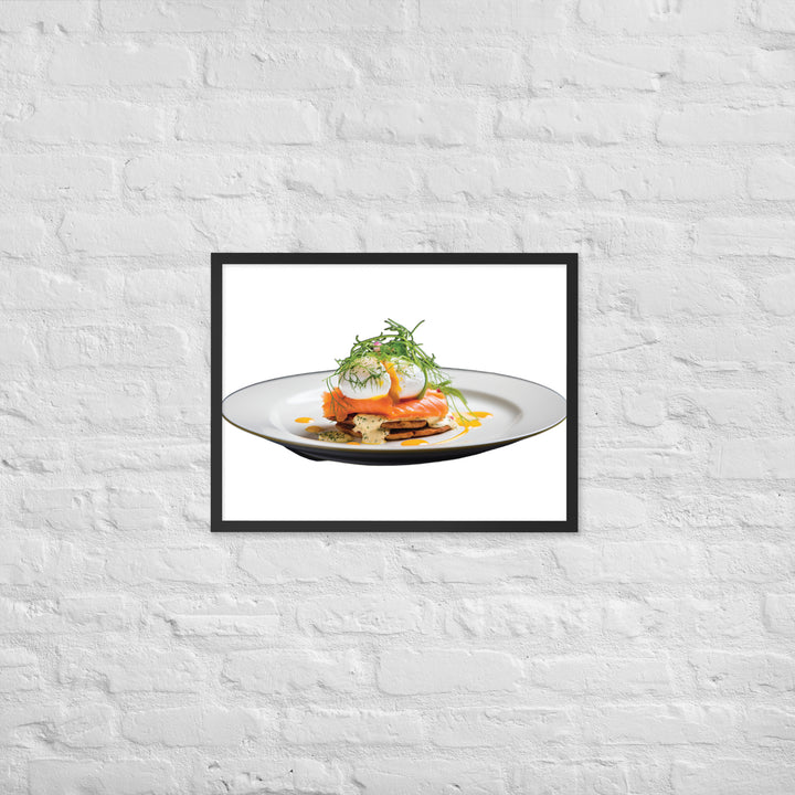 Salmon Eggs Benedict Framed poster 🤤 from Yumify.AI