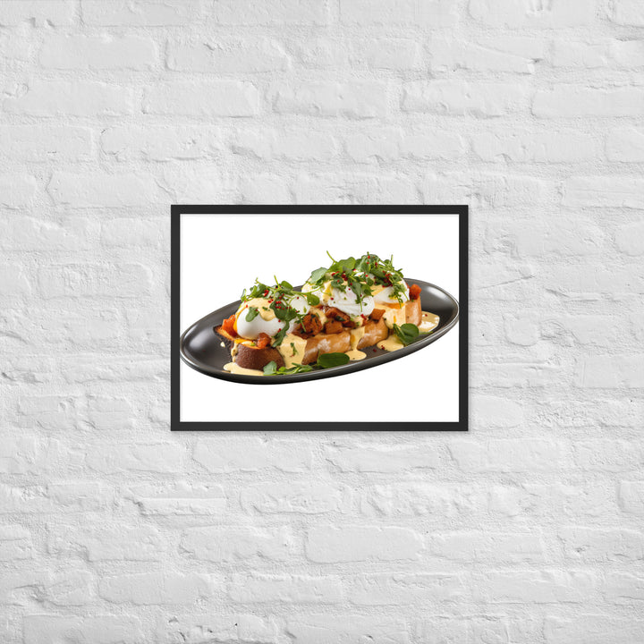 Chorizo Eggs Benedict Framed poster 🤤 from Yumify.AI