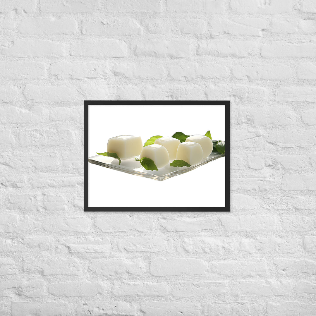 Fresh Mozzarella Balls Framed poster 🤤 from Yumify.AI