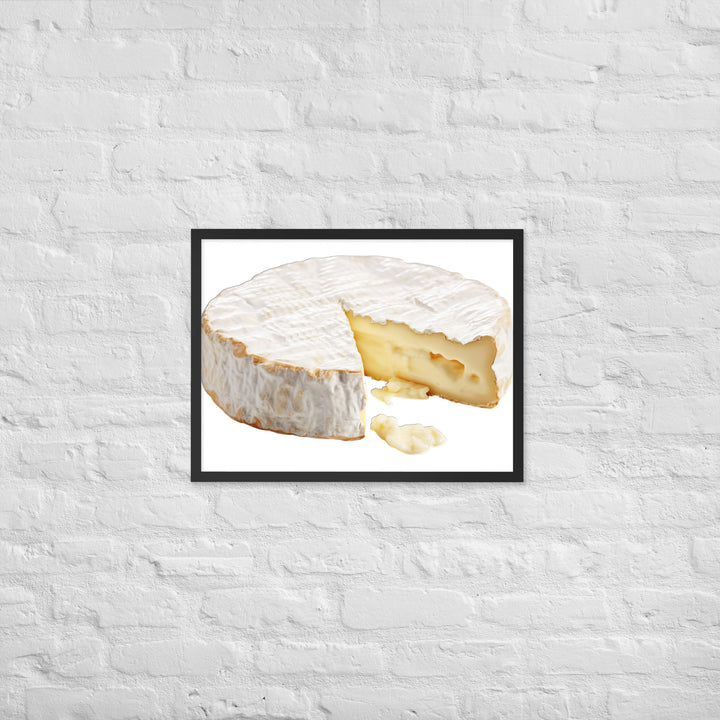 Creamy Brie Wheel Framed poster 🤤 from Yumify.AI