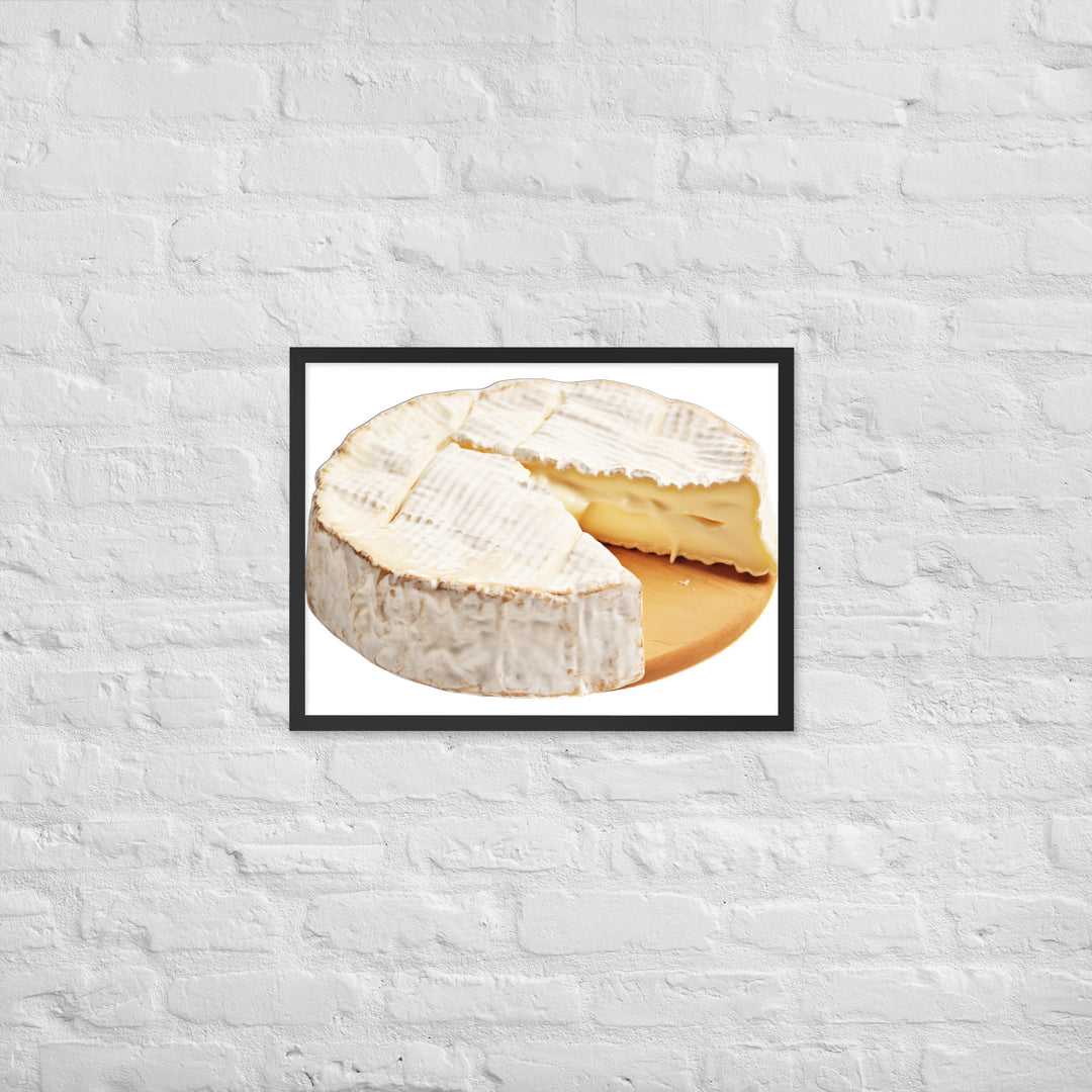 Creamy Brie Wheel Framed poster 🤤 from Yumify.AI