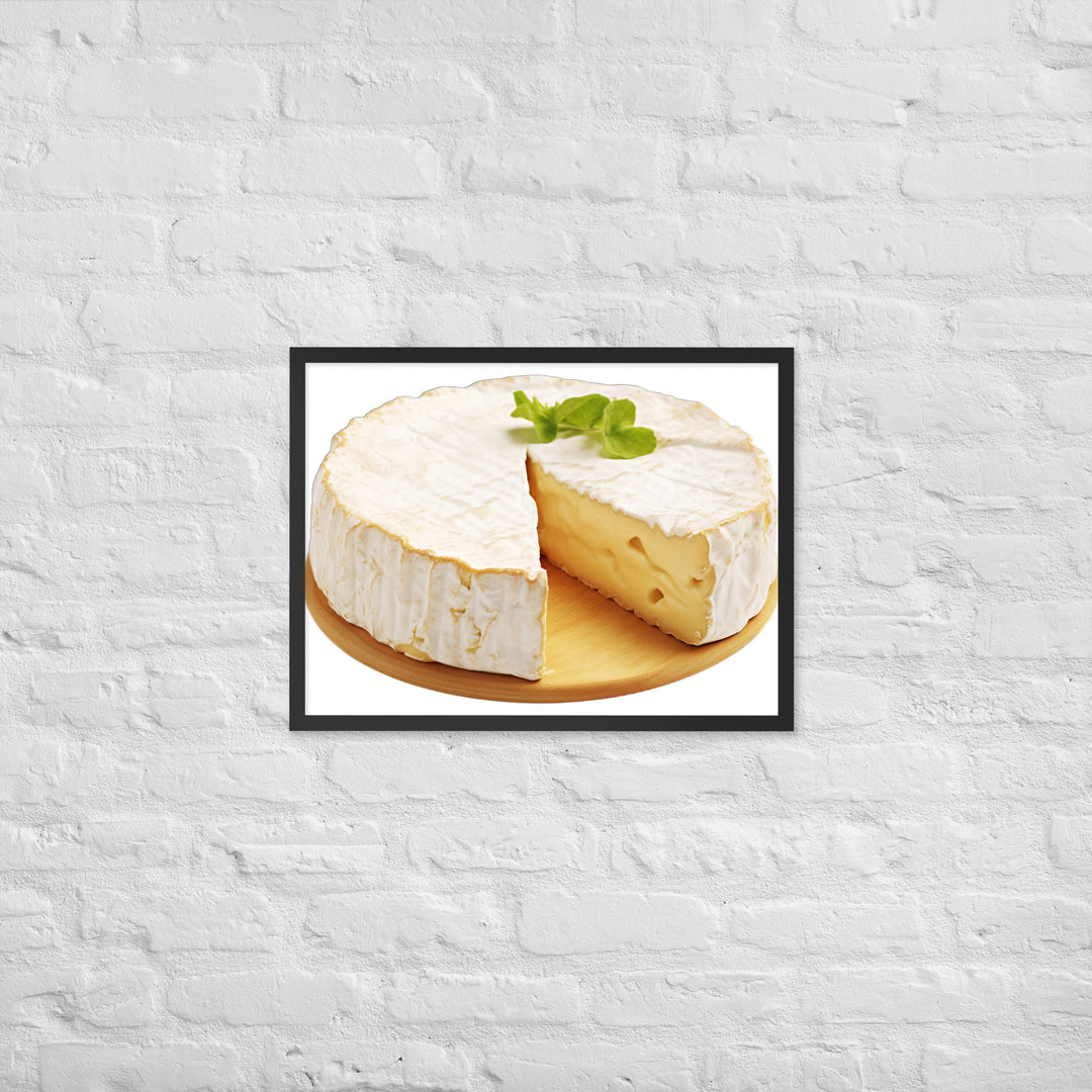 Creamy Brie Wheel Framed poster 🤤 from Yumify.AI