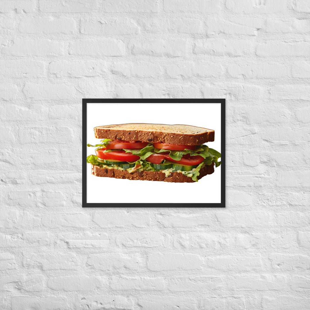 Veggie Delight Sandwich Framed poster 🤤 from Yumify.AI