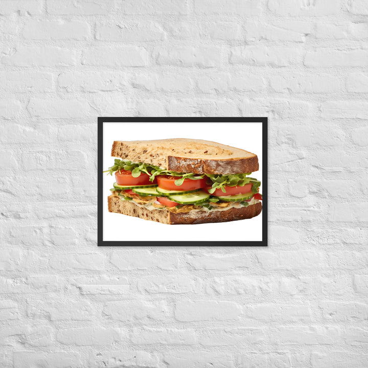 Veggie Delight Sandwich Framed poster 🤤 from Yumify.AI