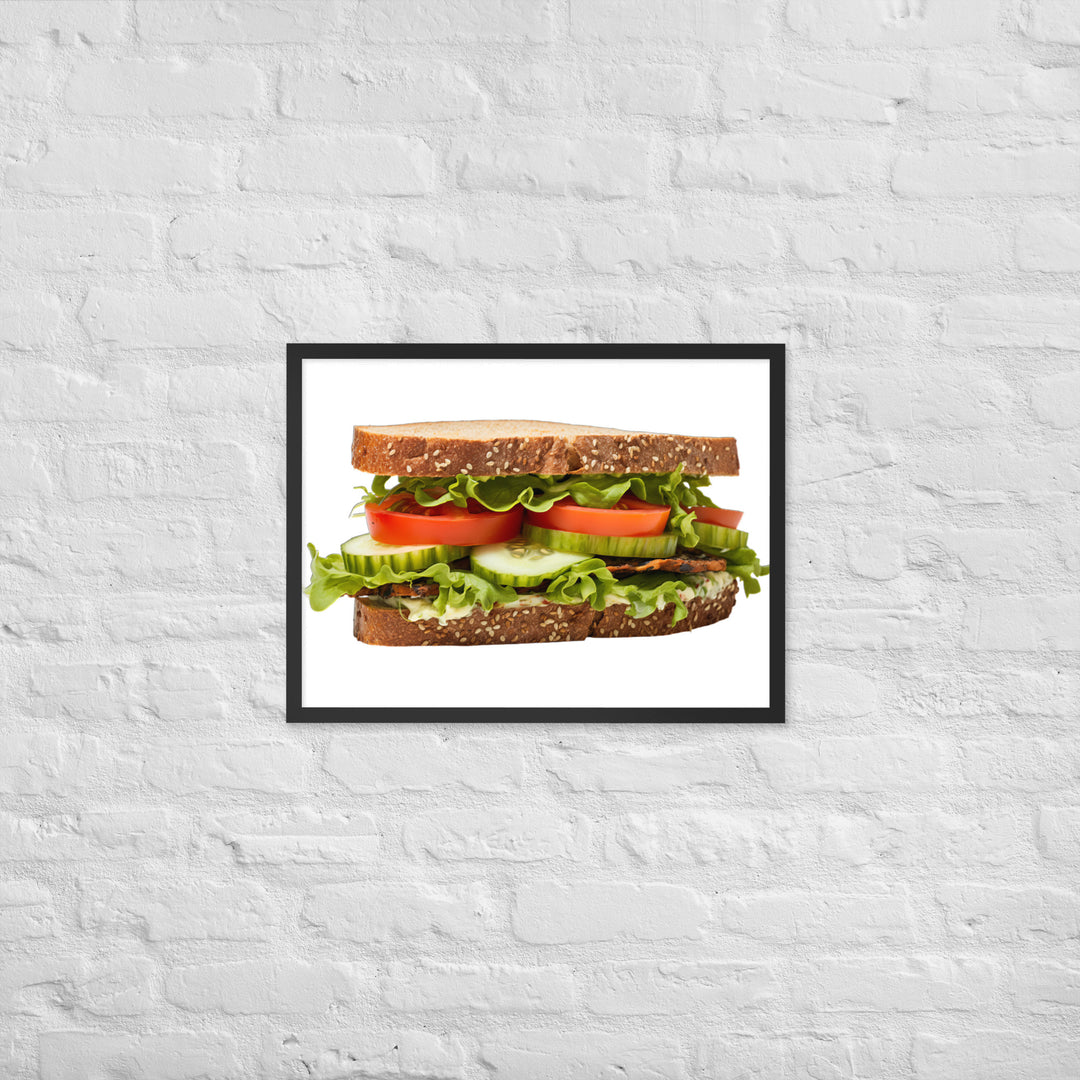 Veggie Delight Sandwich Framed poster 🤤 from Yumify.AI