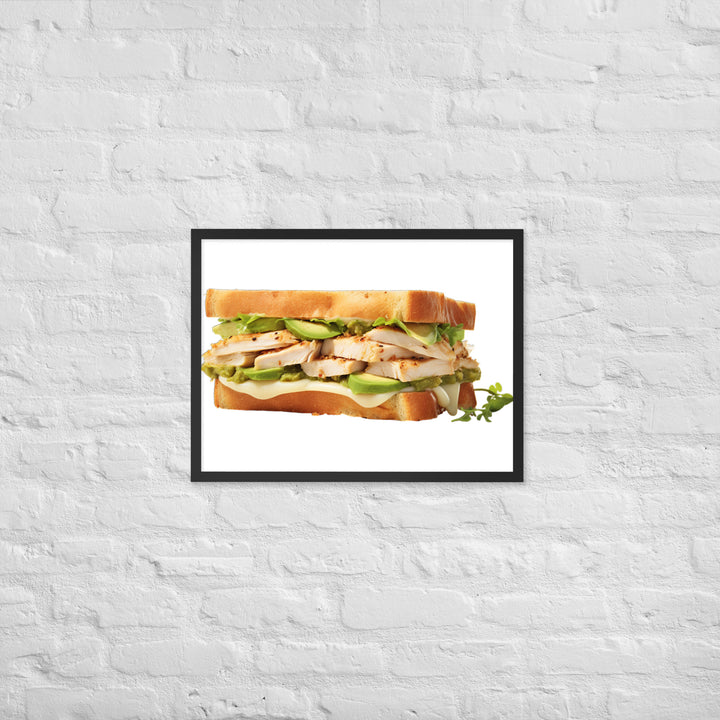 Chicken Avocado Sandwich Framed poster 🤤 from Yumify.AI