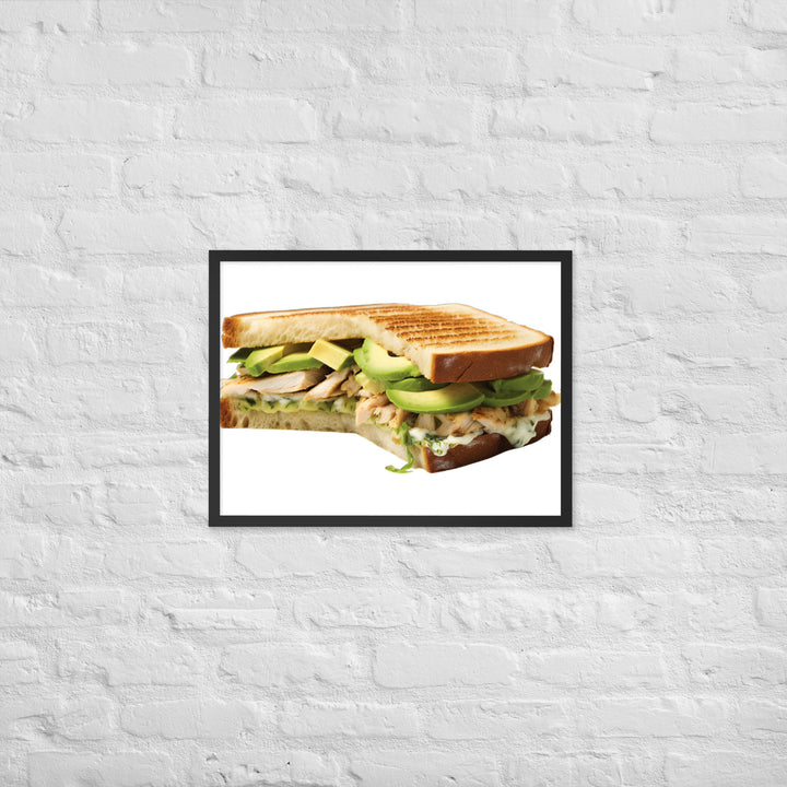 Chicken Avocado Sandwich Framed poster 🤤 from Yumify.AI