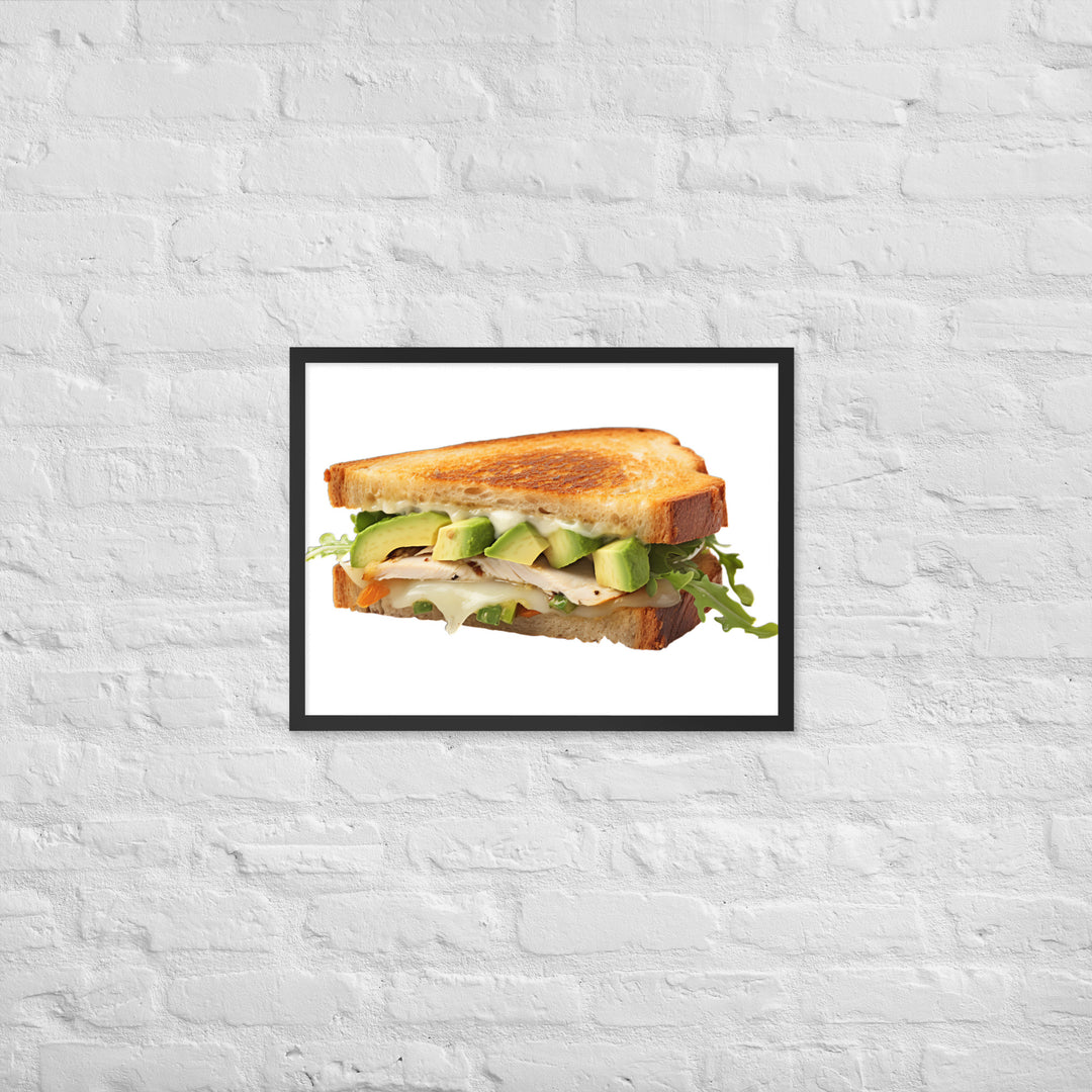 Chicken Avocado Sandwich Framed poster 🤤 from Yumify.AI