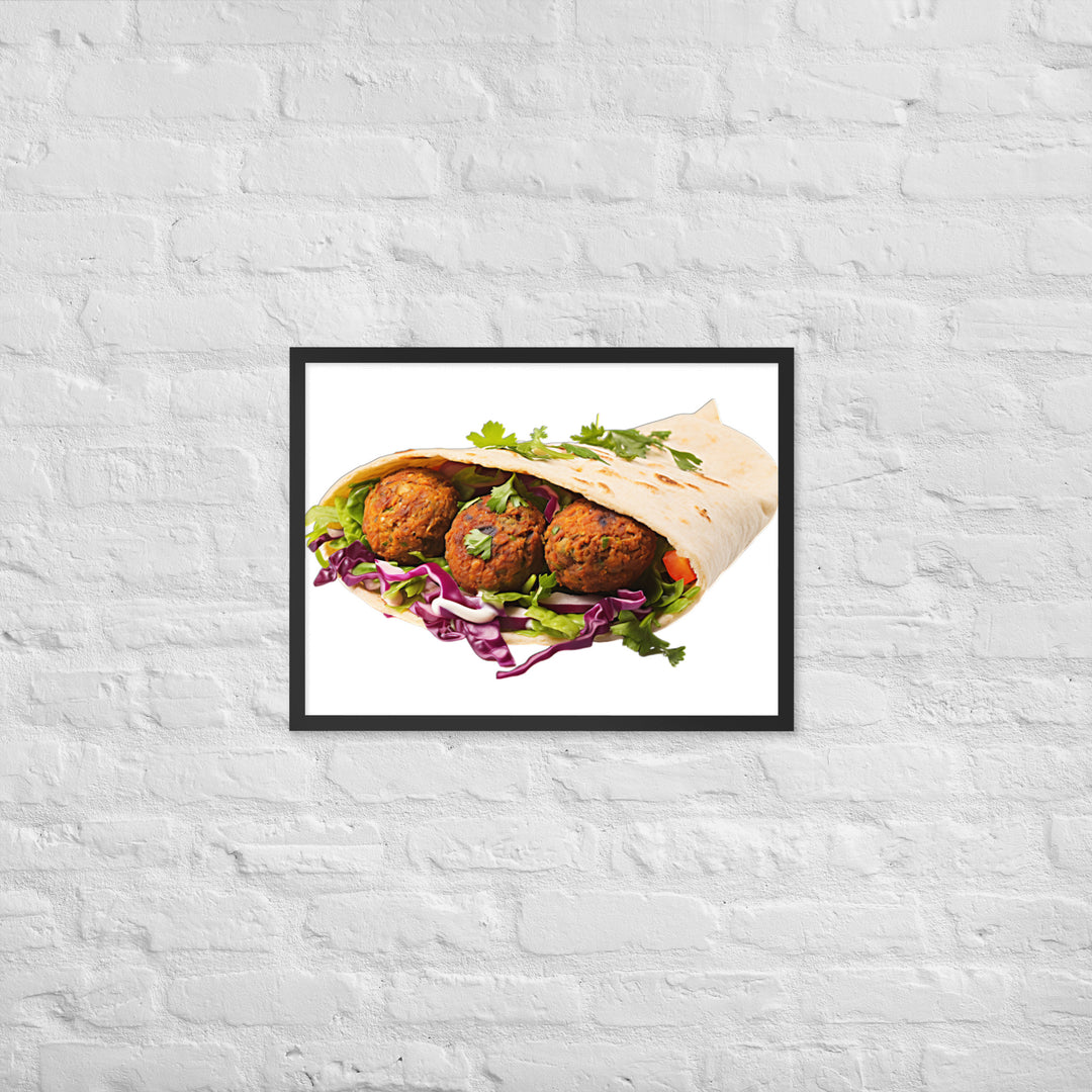 Fresh Falafel Pita Pocket Framed poster 🤤 from Yumify.AI