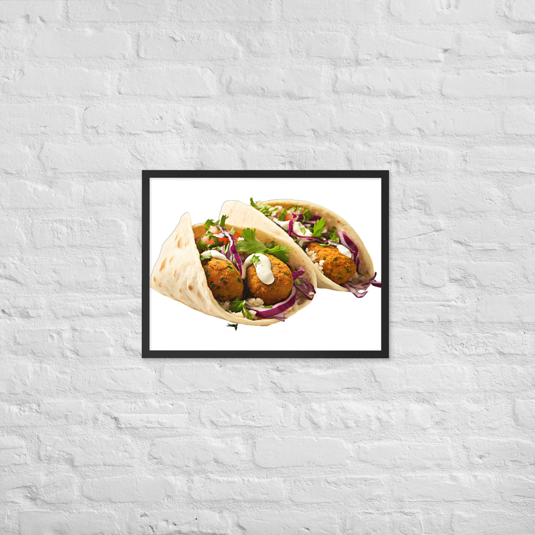 Fresh Falafel Pita Pocket Framed poster 🤤 from Yumify.AI