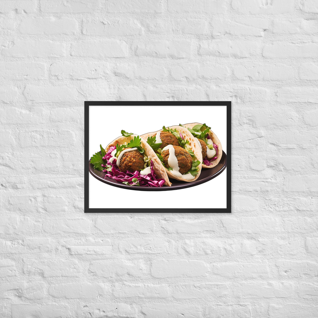 Fresh Falafel Pita Pocket Framed poster 🤤 from Yumify.AI