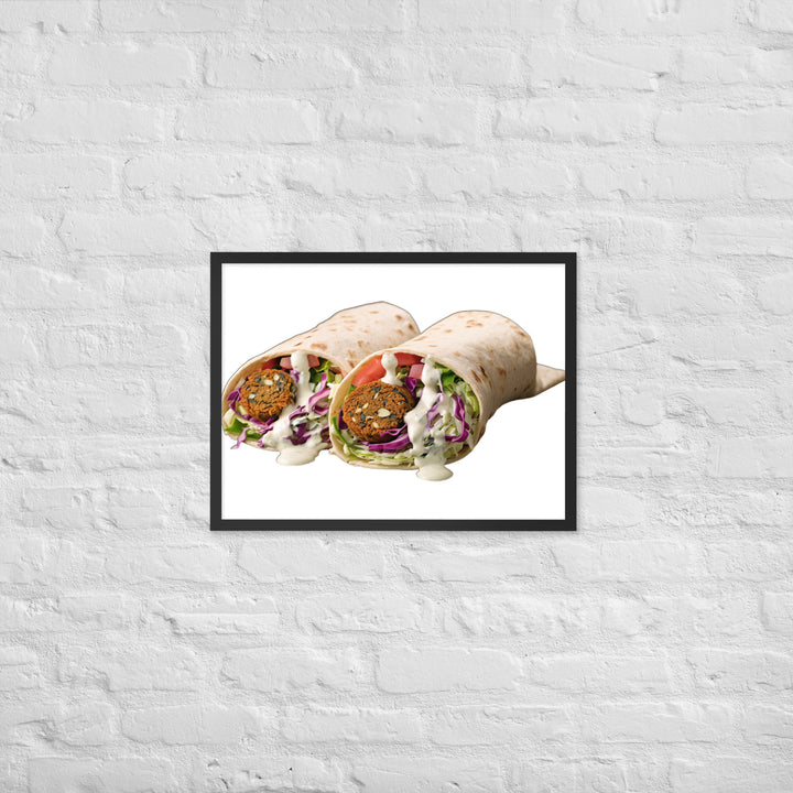 Falafel Wrap Rolled Perfection Framed poster 🤤 from Yumify.AI