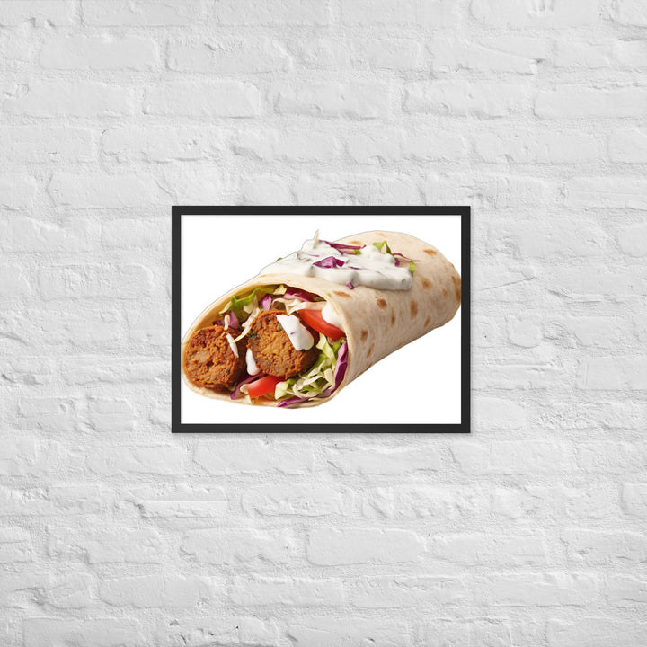 Falafel Wrap Rolled Perfection Framed poster 🤤 from Yumify.AI