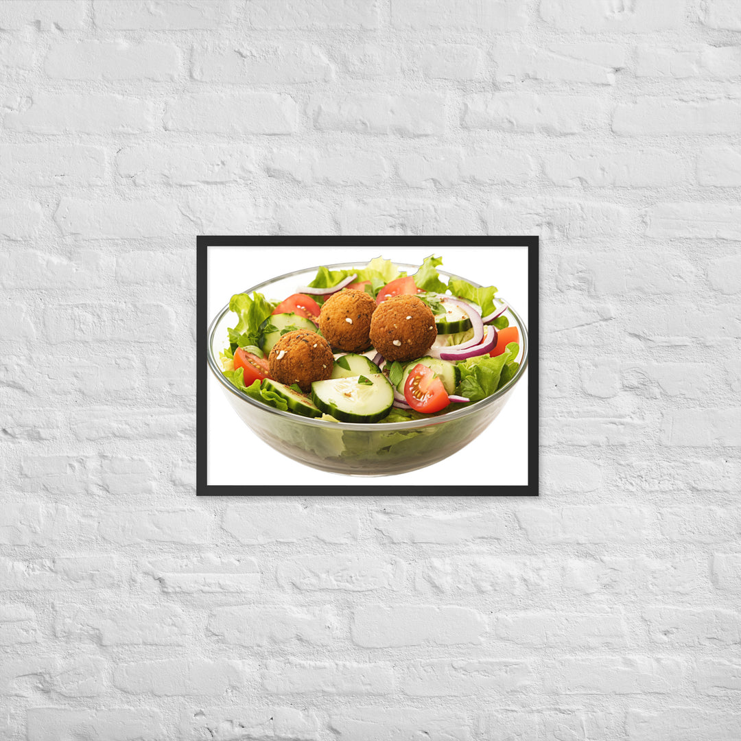 Falafel Salad Bowl Framed poster 🤤 from Yumify.AI