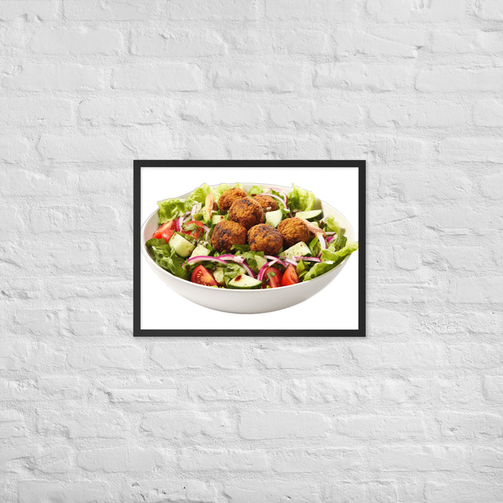 Falafel Salad Bowl Framed poster 🤤 from Yumify.AI