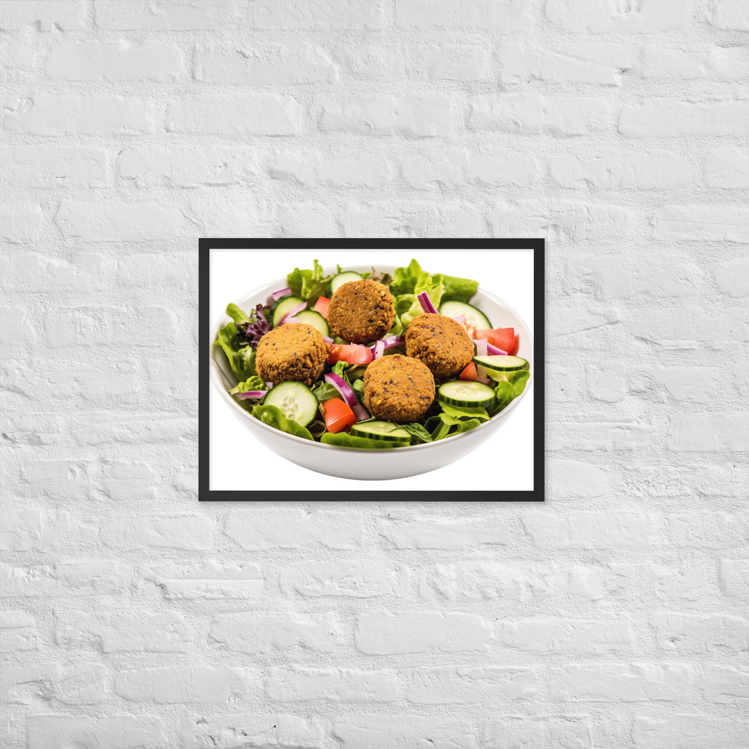 Falafel Salad Bowl Framed poster 🤤 from Yumify.AI