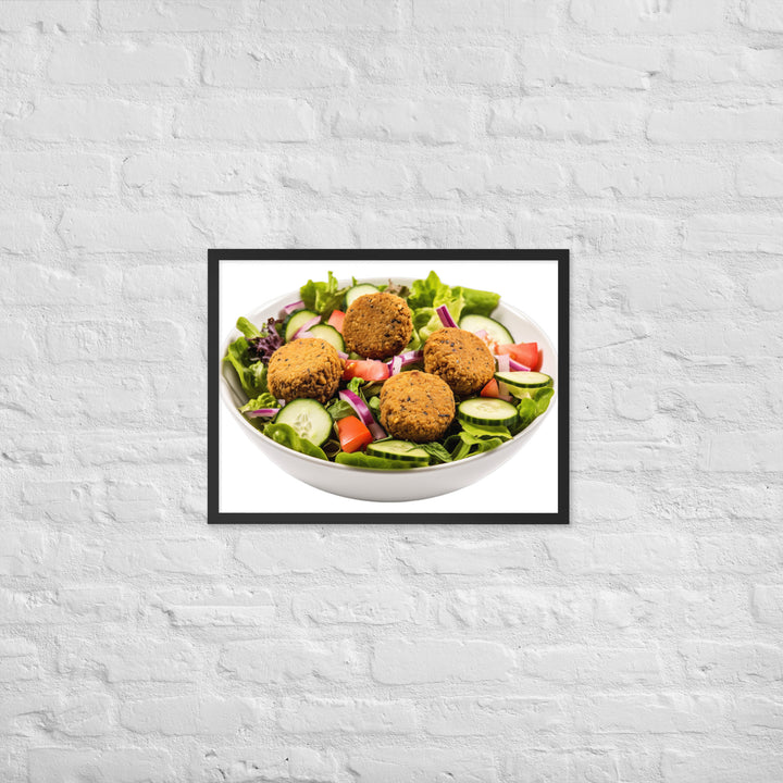 Falafel Salad Bowl Framed poster 🤤 from Yumify.AI