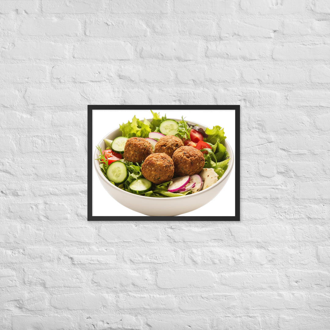 Falafel Salad Bowl Framed poster 🤤 from Yumify.AI