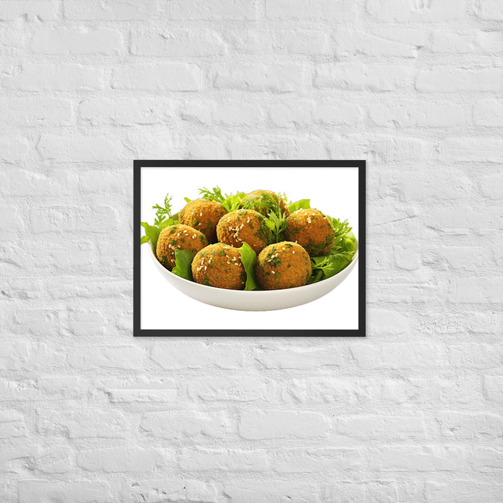 Crisp Golden Falafel Framed poster 🤤 from Yumify.AI