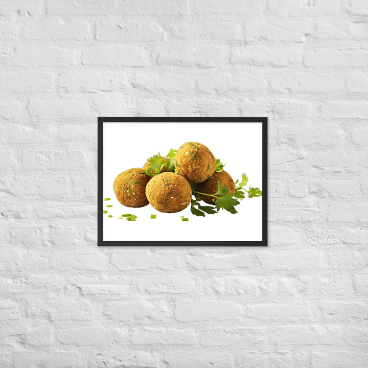 Crisp Golden Falafel Framed poster 🤤 from Yumify.AI