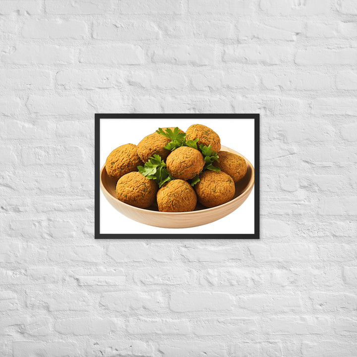 Crisp Golden Falafel Framed poster 🤤 from Yumify.AI