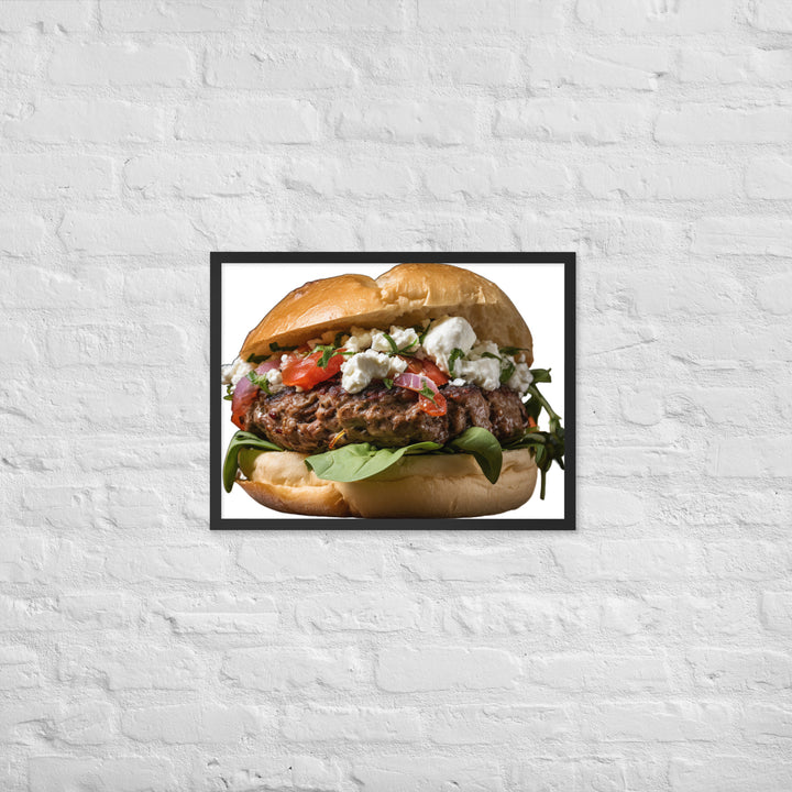 Exotic Lamb Burger Fusion Framed poster 🤤 from Yumify.AI