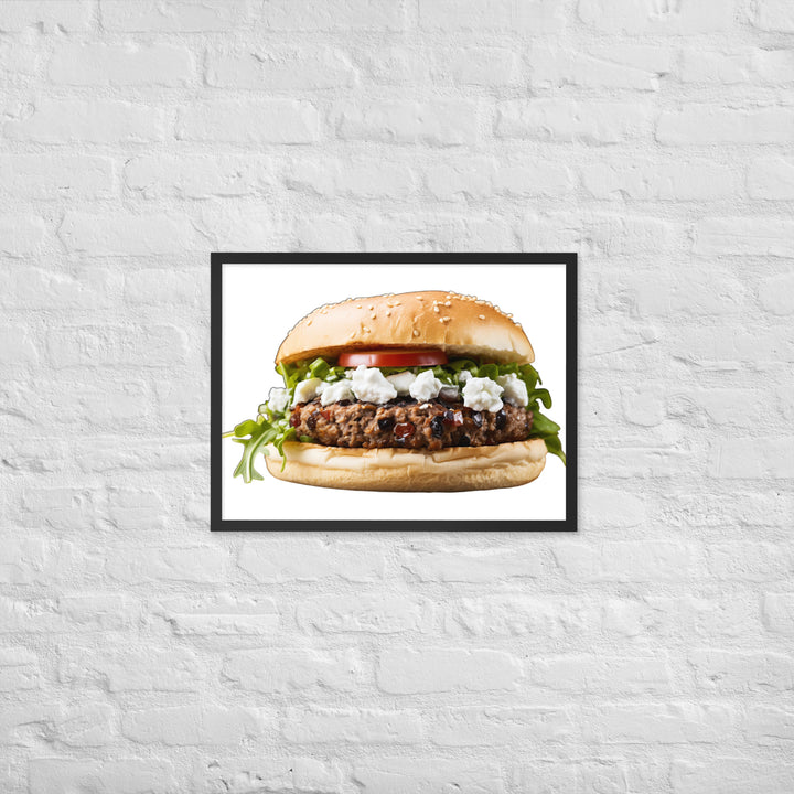 Exotic Lamb Burger Fusion Framed poster 🤤 from Yumify.AI