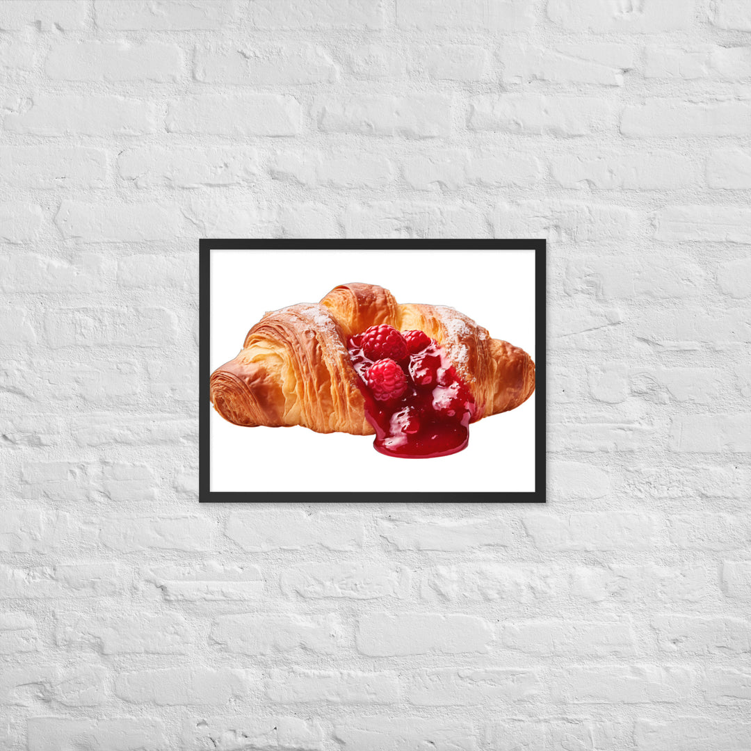 Raspberry Jam Croissant Framed poster 🤤 from Yumify.AI